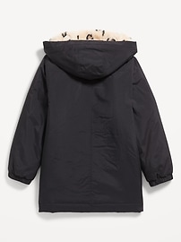 View large product image 3 of 3. Cozy Water-Resistant Hooded Parka Coat for Girls