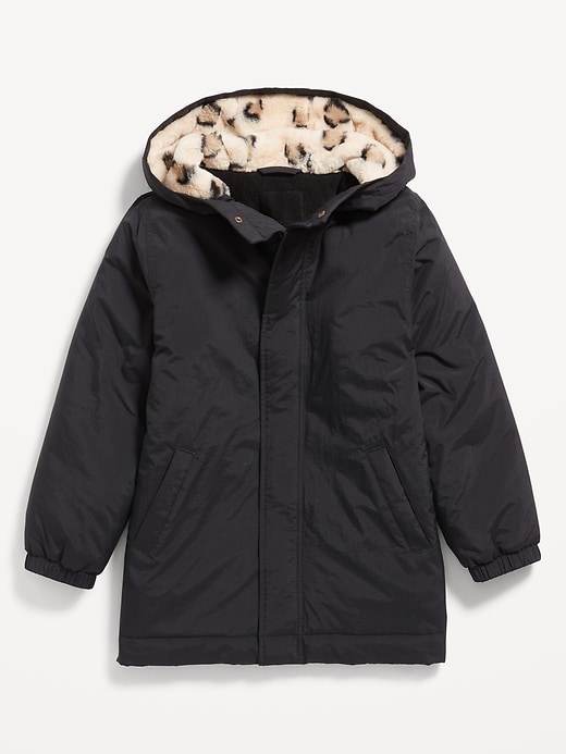 View large product image 2 of 3. Cozy Water-Resistant Hooded Parka Coat for Girls