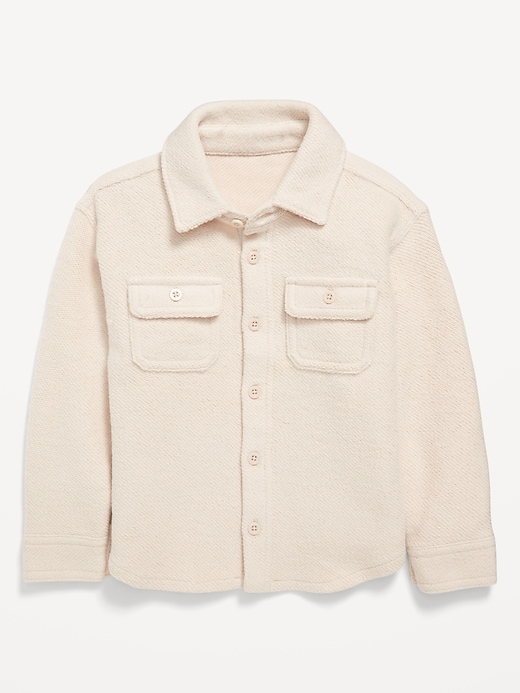 View large product image 2 of 2. Cozy-Knit Buttoned Pocket Shirt for Toddler Boys