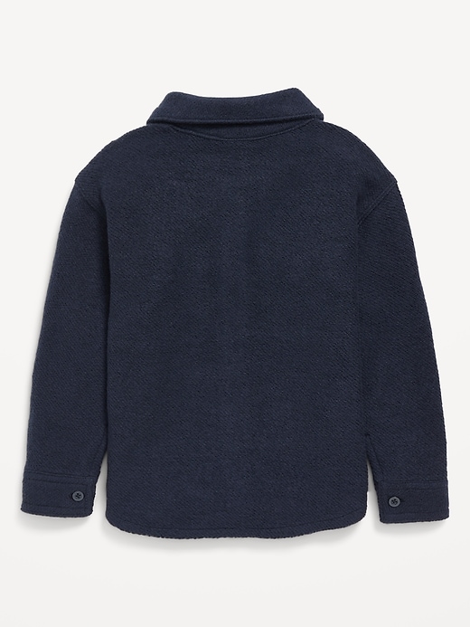 View large product image 2 of 2. Cozy-Knit Buttoned Pocket Shirt for Toddler Boys