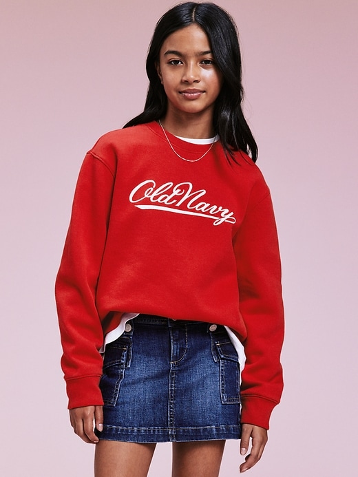 Image number 8 showing, '94 Gender-Neutral Logo-Graphic Sweatshirt for Kids