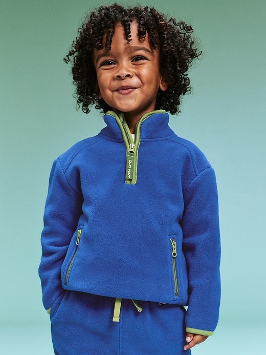 Image number 7 showing, '94 Unisex Half-Zip Microfleece Sweatshirt for Toddler