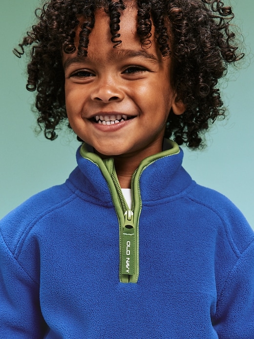 Image number 8 showing, '94 Unisex Half-Zip Microfleece Sweatshirt for Toddler