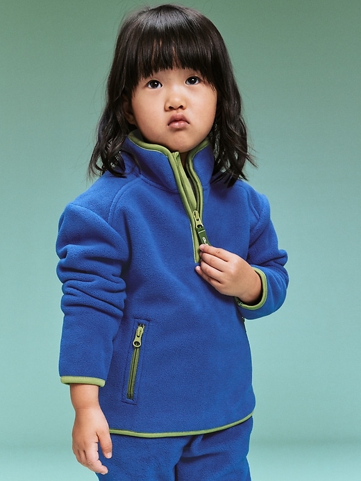 Image number 3 showing, '94 Unisex Half-Zip Microfleece Sweatshirt for Toddler