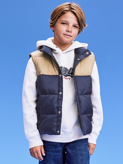 Image number 1 showing, '94 Quilted Puffer Vest for Boys