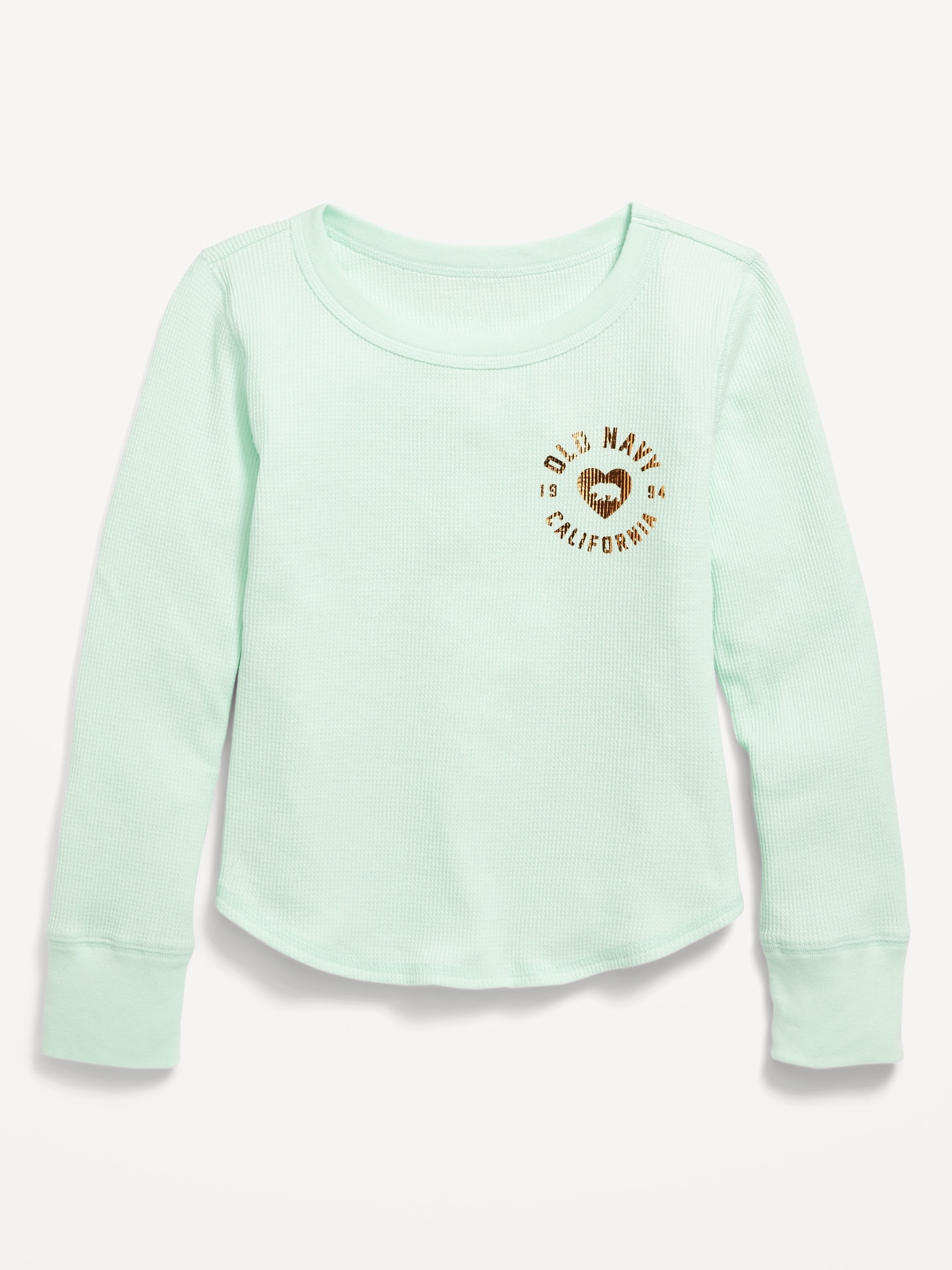 Long-Sleeve Logo-Graphic Thermal-Knit T-Shirt for Girls