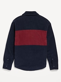 View large product image 3 of 4. Long-Sleeve Color Block Corduroy Shirt for Boys