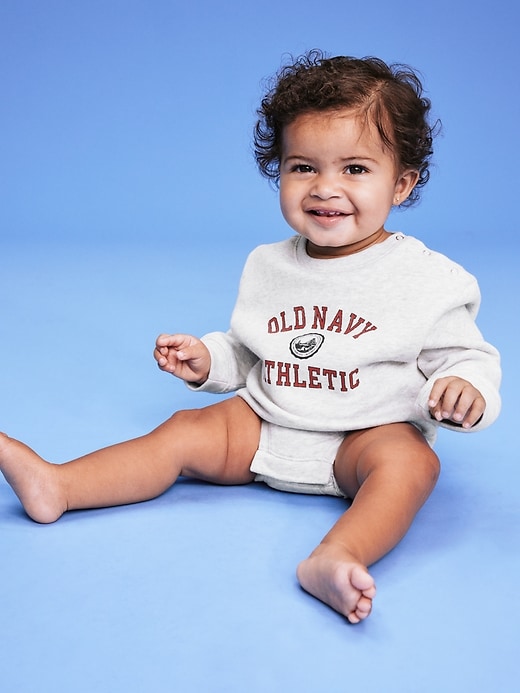 Image number 1 showing, '94 Logo-Graphic One-Piece Romper for Baby