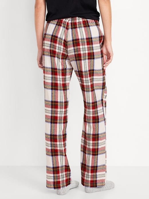 Image number 2 showing, Mid-Rise Flannel Pajama Pants for Women