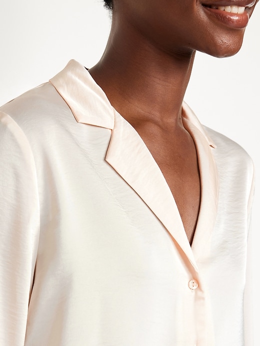 Image number 4 showing, Button-Down Satin Shirt