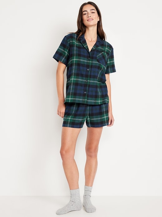 Image number 1 showing, Flannel Pajama Short Set