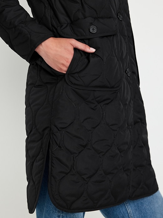 Image number 5 showing, Quilted Long Jacket