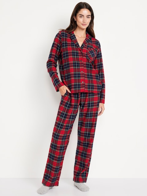 Flannel Pajama Set for Women