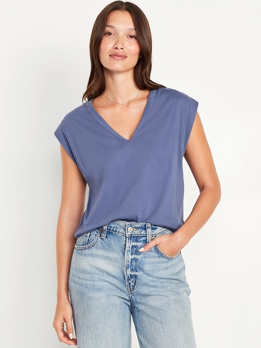 Image number 1 showing, Sleeveless V-Neck Top