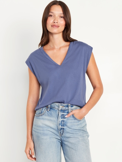 Sleeveless V-Neck Top - Folklore