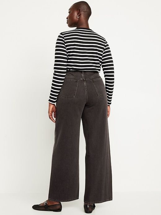 Image number 5 showing, High-Waisted Baggy Wide-Leg Jeans