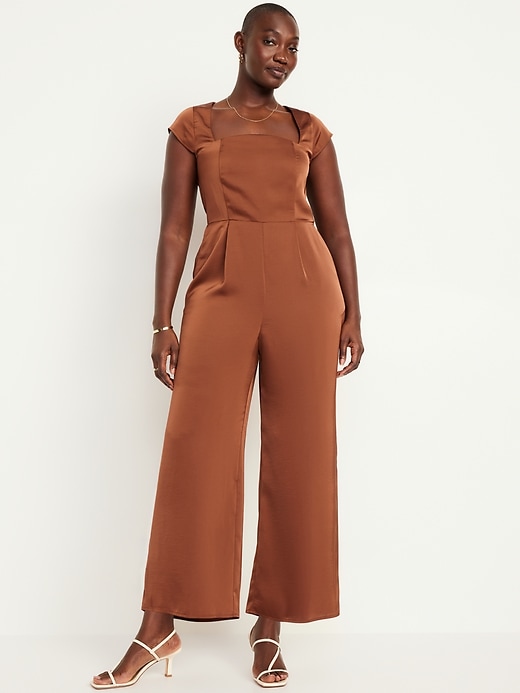 Image number 4 showing, Fit &amp; Flare Satin Jumpsuit