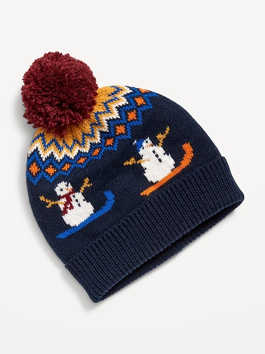 View large product image 1 of 1. Pom-Pom Beanie for Toddler Boys