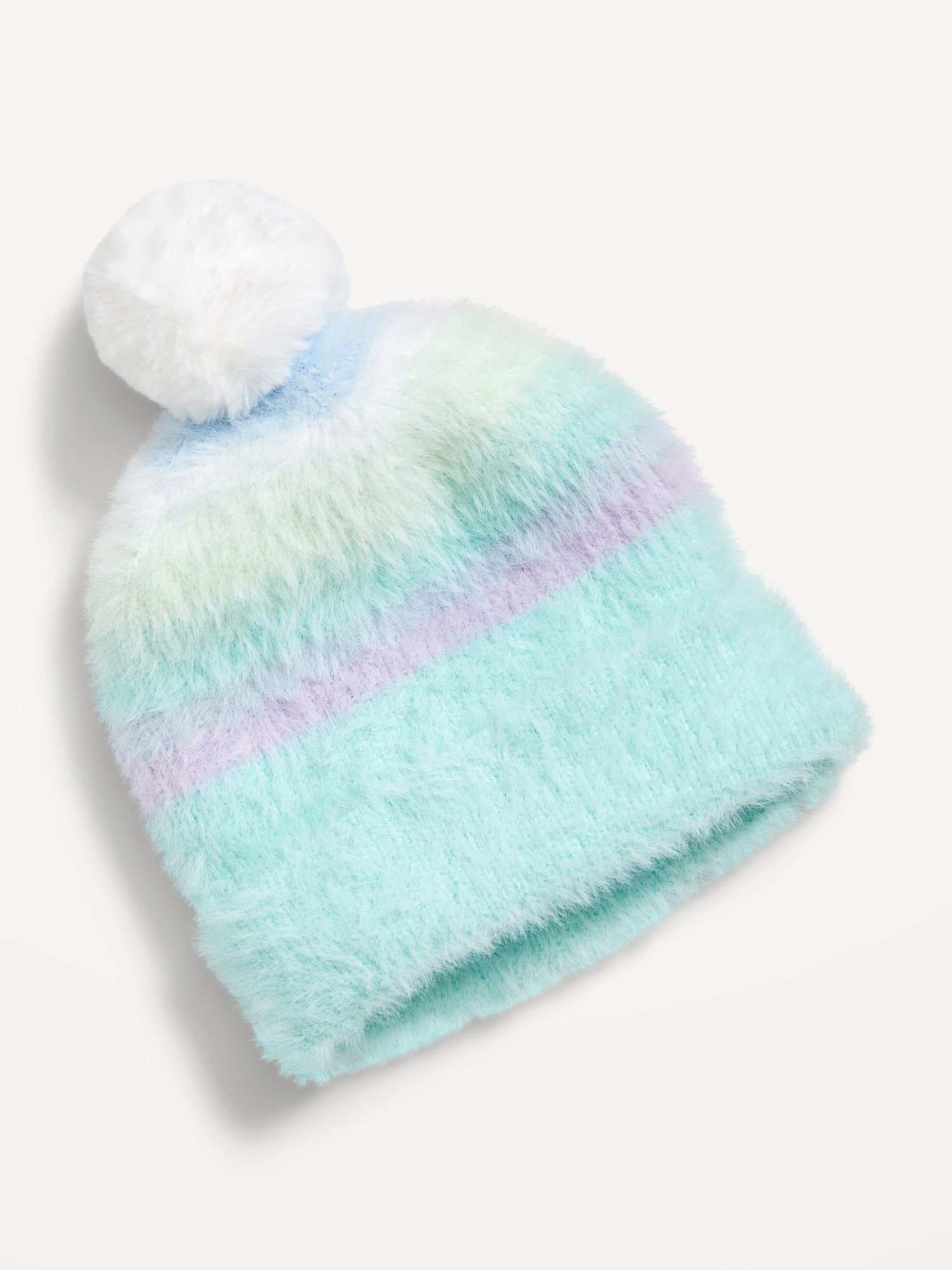 Fuzzy Pom-Pom Beanie for Toddler Girls