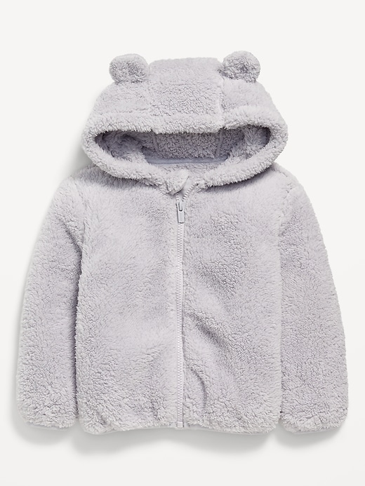 View large product image 1 of 2. Sherpa Critter Zip-Front Hooded Jacket for Toddler Girls