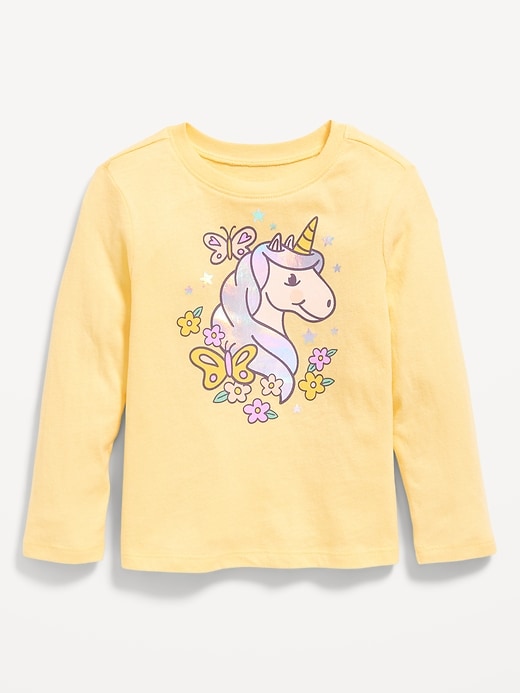 View large product image 1 of 1. Long-Sleeve Graphic T-Shirt for Toddler Girls