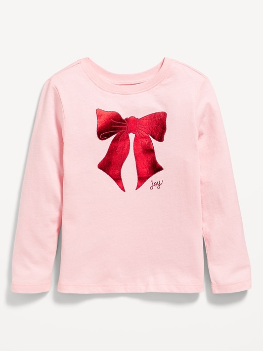 View large product image 1 of 1. Long-Sleeve Graphic T-Shirt for Toddler Girls