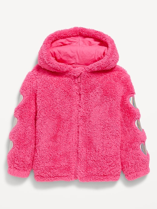 View large product image 2 of 3. Sherpa Full-Zip Applique Jacket for Toddler Girls