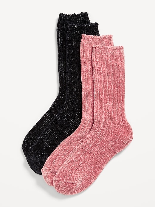 View large product image 1 of 1. Chenille Crew Socks 2-Pack for Women