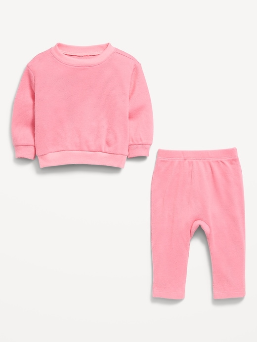 View large product image 2 of 2. Thermal-Knit Sweatshirt and Pants Set for Baby