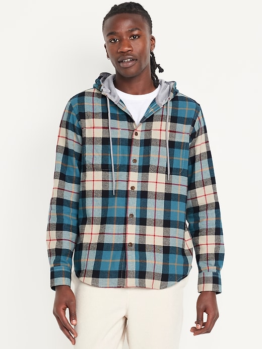 Hooded Flannel Shirt Old Navy