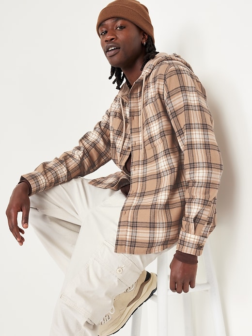 Image number 3 showing, Hooded Flannel Shirt