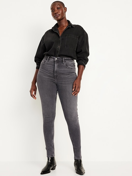 Image number 4 showing, Extra High-Waisted Rockstar 360° Stretch Super-Skinny Jeans