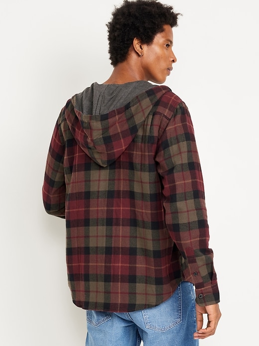 Image number 2 showing, Hooded Flannel Shirt