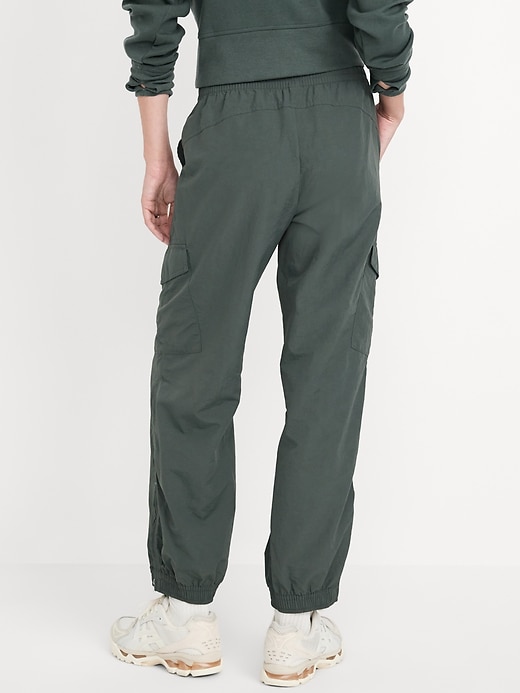 Image number 2 showing, High-Waisted Ankle-Zip Cargo Joggers