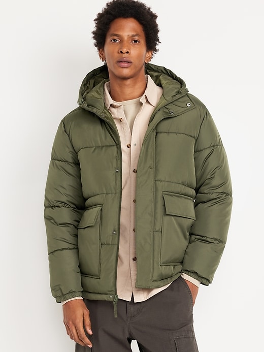 Image number 1 showing, Hooded Puffer Jacket