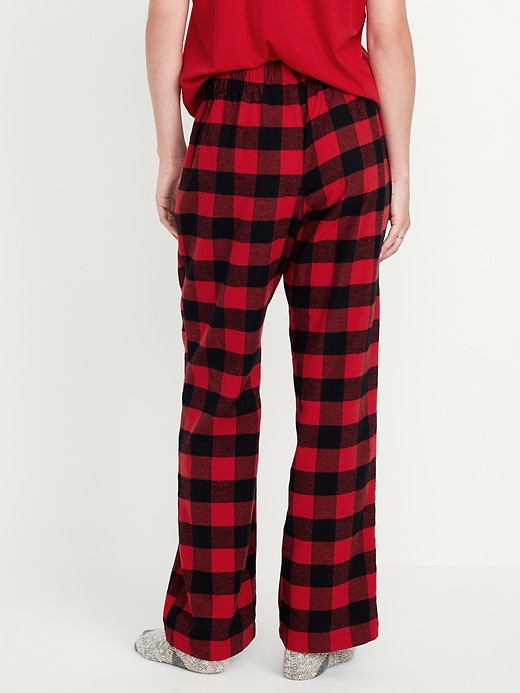 Image number 2 showing, Mid-Rise Flannel Pajama Pants for Women