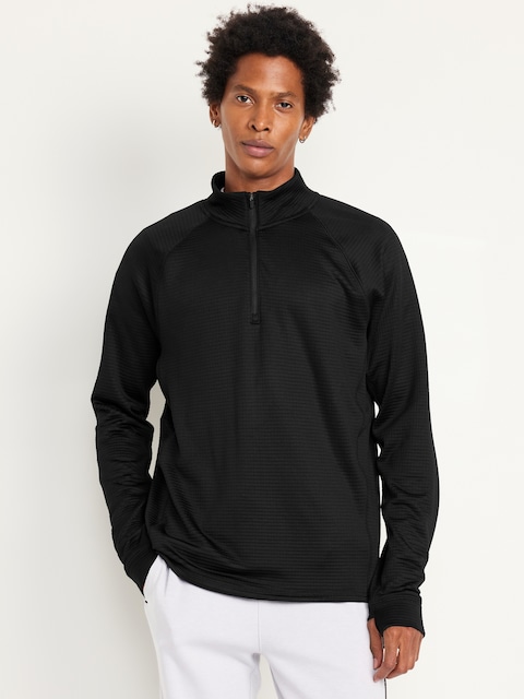 Go-Dry Cool Waffle Quarter Zip - Black Jack