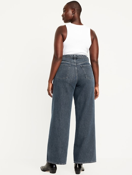 Image number 5 showing, High-Waisted Baggy Wide-Leg Jeans