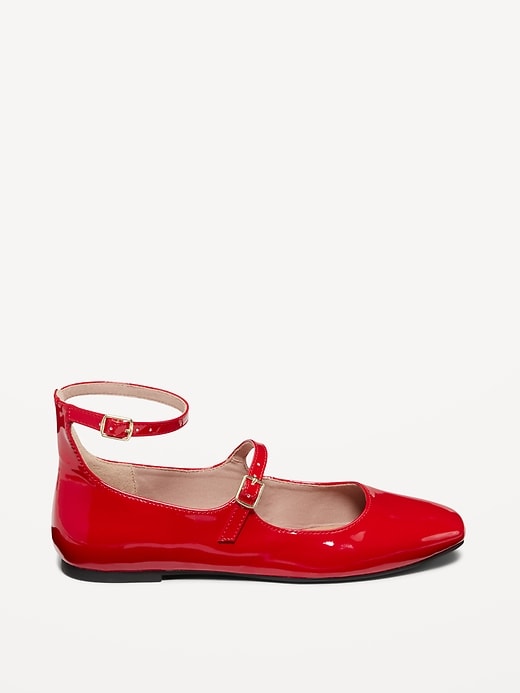 Image number 6 showing, Double-Strap Faux Leather Mary Jane Flats