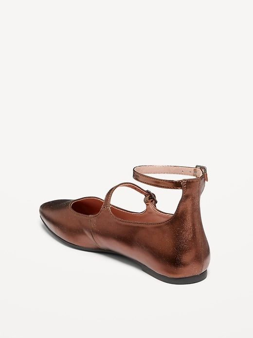 Image number 4 showing, Double-Strap Faux Leather Mary Jane Flats