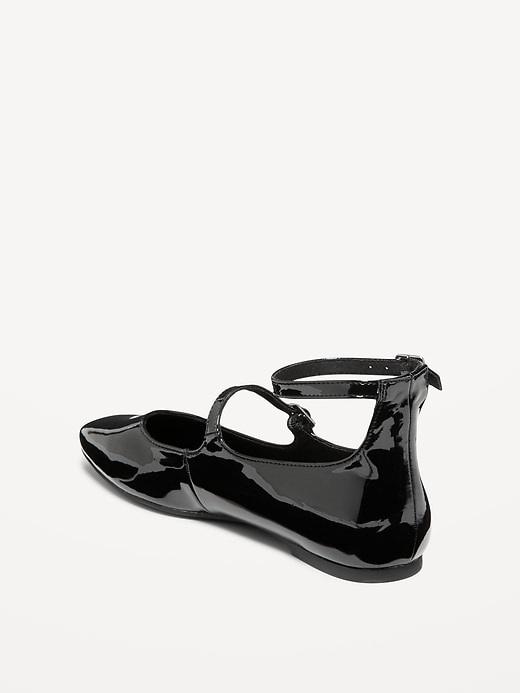 Image number 4 showing, Double-Strap Faux Leather Mary Jane Flats