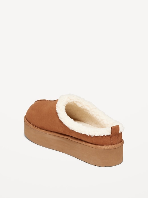 Image number 5 showing, Sherpa-Lined Platform Slippers