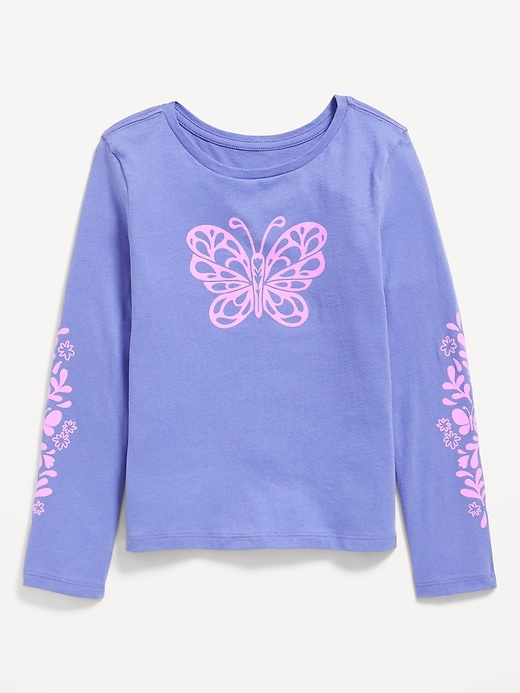 View large product image 1 of 2. Long-Sleeve Graphic T-Shirt for Girls