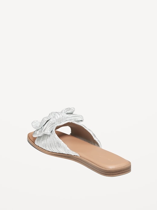 Image number 4 showing, Knot-Front Slide Sandals