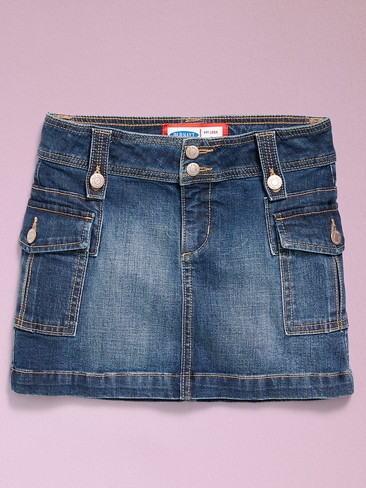 Image number 4 showing, '94 Cargo Jean Skirt for Girls