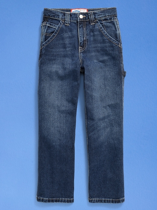 Image number 4 showing, '94 High-Waisted Carpenter Jeans for Girls