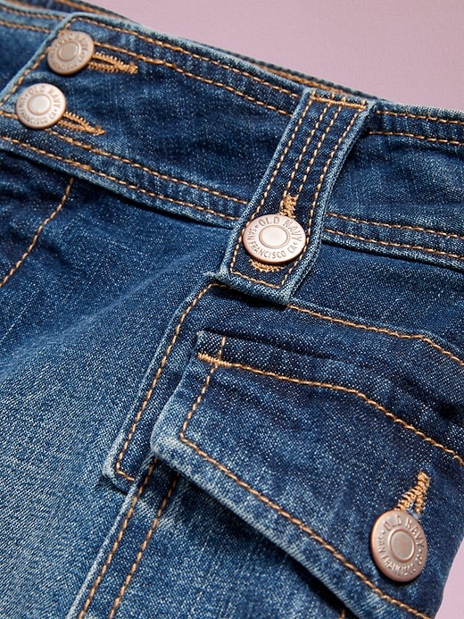 Image number 5 showing, '94 Cargo Jean Skirt for Girls