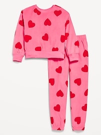 View large product image 3 of 3. Printed Microfleece Pajama Joggers Set for Girls