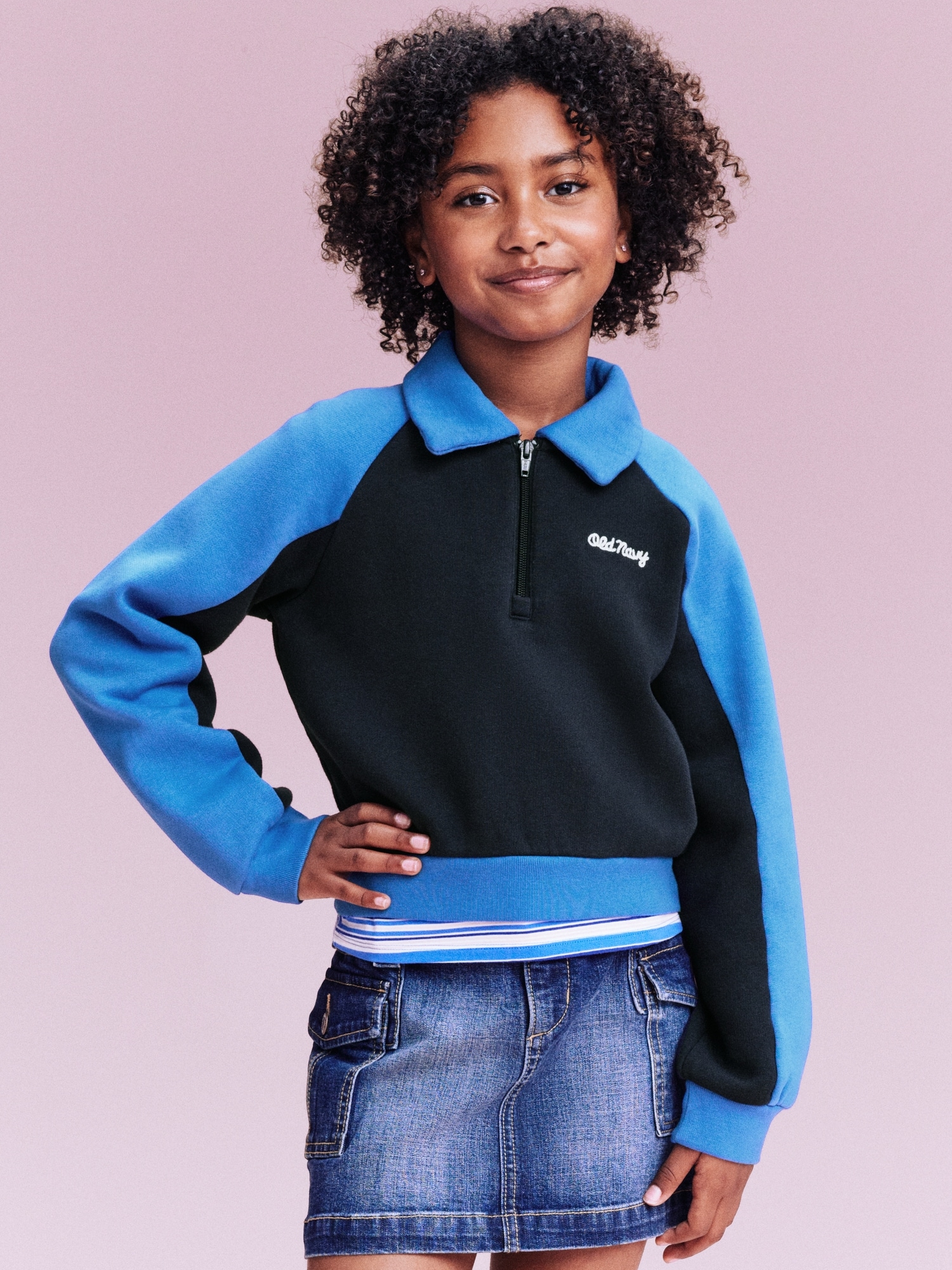 94 Logo-Graphic Quarter-Zip Sweatshirt for Girls