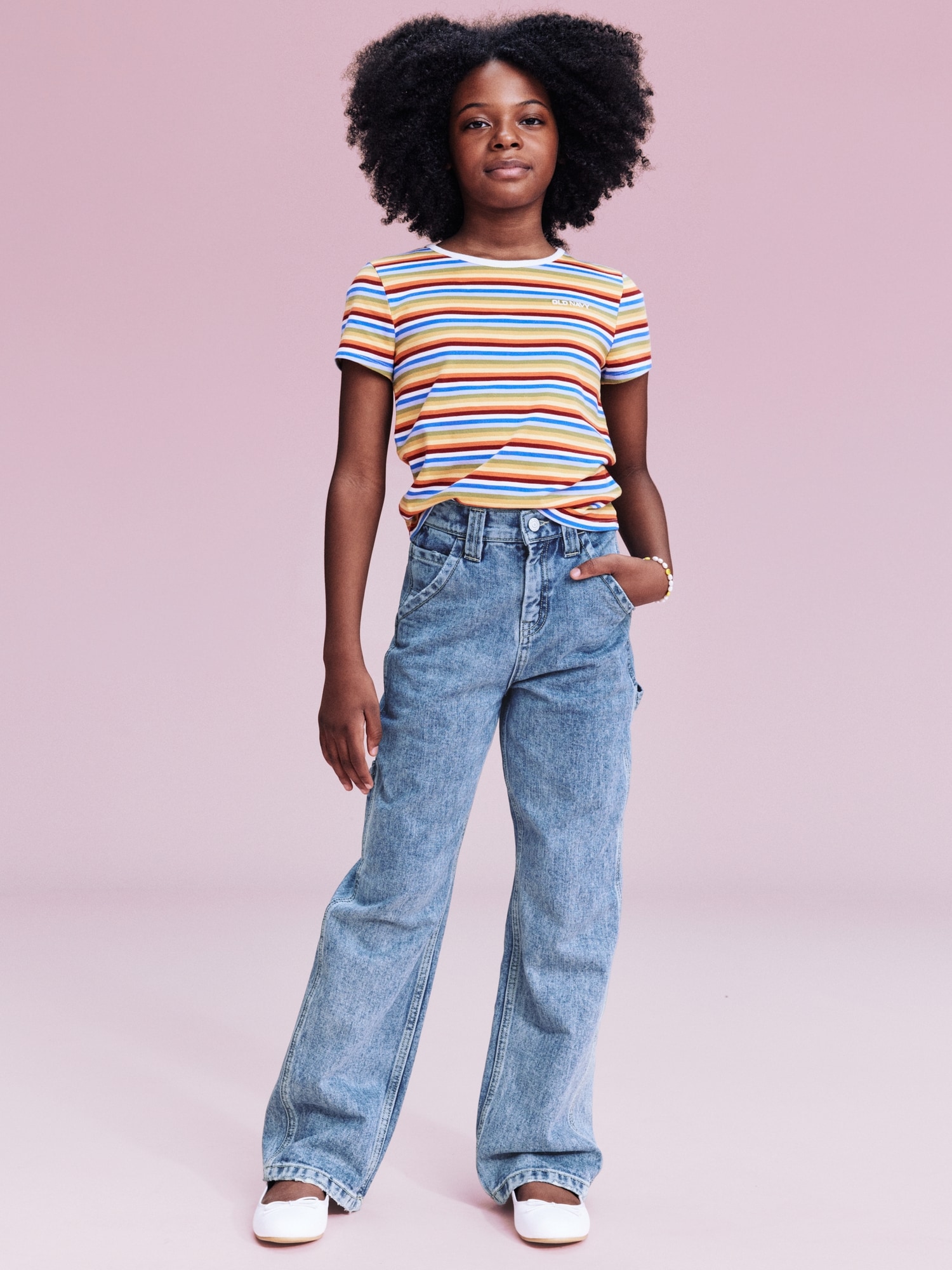 '94 High-Waisted Carpenter Jeans for Girls